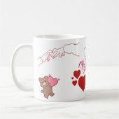 Frohes Valentinstag Romantischer Herzbecher Kaffeetasse (Links)