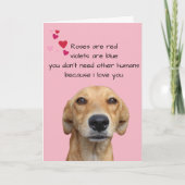 Frohes Valentinstag vom Hund Lover Karte (Vorderseite)