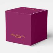 Frohes Valentinstag Weinfarbe Geschenkschachtel (Rückseite)
