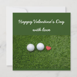 Frohes Valentinstag zum Golfer mit Golfball