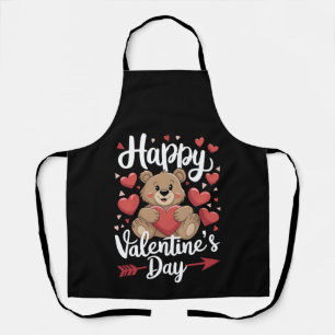 Frohes Valentinstags-Bär-Herz-Süße-Paare Schürze
