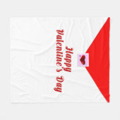 Frohes Valentinstags-Flanelldecke Fleecedecke (Vorderseite (Horizontal))
