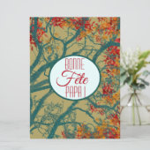 Frohes Vaterfest! Wert der Bäume Karte (Stehend Vorderseite)