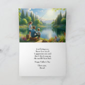 Frohes Vatertag gegangen Fischen Karte (Innenseite)