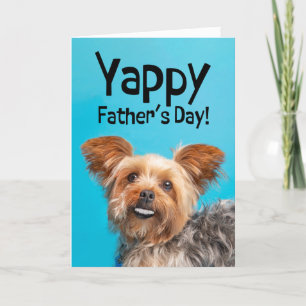 Frohes Vatertag von Pet Yorkie Hund Humor Feiertagskarte