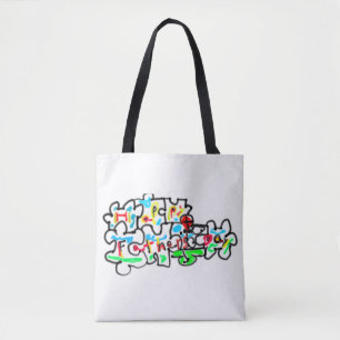 Frohes Vatertags-Puzzle-Kunst  Tasche