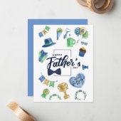 Frohes Vatertagskarte Mitteilungskarte (Vorderseite/Rückseite Beispiel)