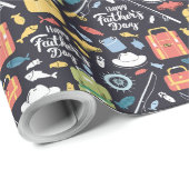 Frohes Vatertagspapier Geschenkpapier (Rolleneckpunkt)