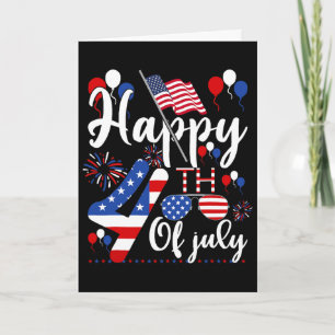 Frohes viertes Juli patriotische US-amerikanische  Karte