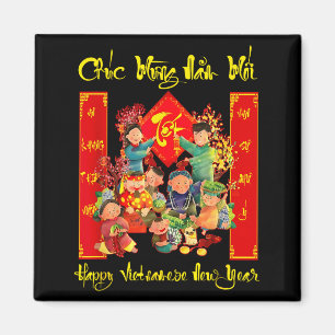 Frohes vietnamesisches Neujahr Chuc Mung Nam Moi T Magnet