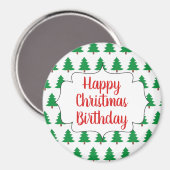 Frohes Weihnachten Geburtstag Weihnachtsgeschenk R Magnet (Vorderseite/Rückseite)