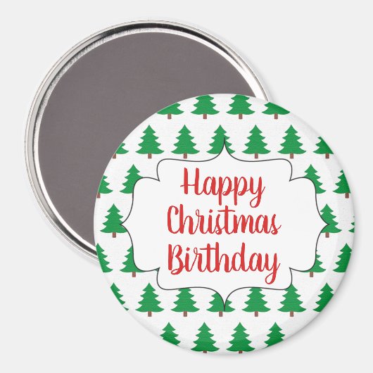 Frohes Weihnachten Geburtstag Weihnachtsgeschenk R Magnet (Vorderseite/Rückseite)