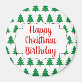 Frohes Weihnachten Geburtstag Weihnachtsgeschenk R Magnet (Vorne)