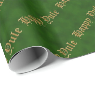 Frohes Weihnachten Grünbuch und Goldverpackungspap Geschenkpapier