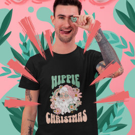 Frohes Weihnachten Retro 60er Hippie Groovy T - Sh T-Shirt