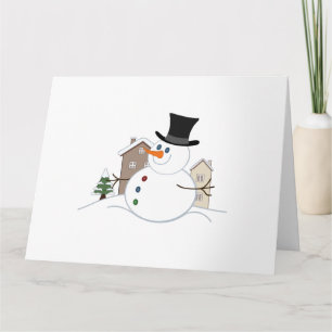Frohes Weihnachten Snowman Illustration Keramik Ti Karte