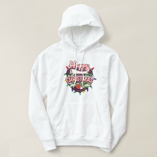 Frohes Weihnachts-Cartoon-Logo Hoodie (Design vorne)