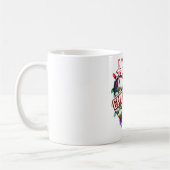 Frohes Weihnachts-Cartoon-Logo Kaffeetasse (Links)