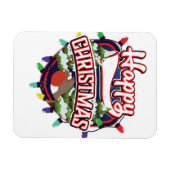 Frohes Weihnachts-Cartoon-Logo Magnet (Horizontal)
