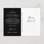 Frohes Weihnachts-Foto, gemütlicher Gruß Postkarte (Rückseite)