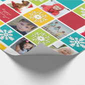 Frohes Weihnachts-Foto-Wrapping Paper Geschenkpapier (Ecke)