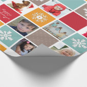 Frohes Weihnachts-Foto-Wrapping Paper Geschenkpapier (Ecke)