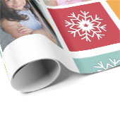 Frohes Weihnachts-Foto-Wrapping Paper Geschenkpapier (Rolleneckpunkt)