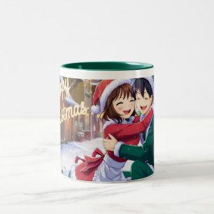 Frohes Weihnachts-TASSE-Design Zweifarbige Tasse