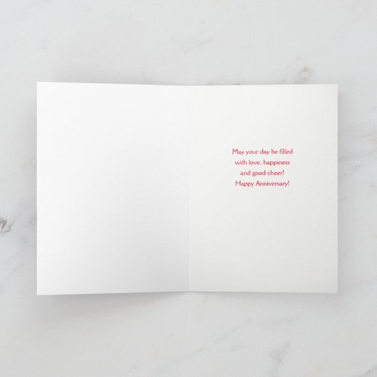 Frohes Weihnachtsabend Jubiläum mit Wein Karte (Innenseite)