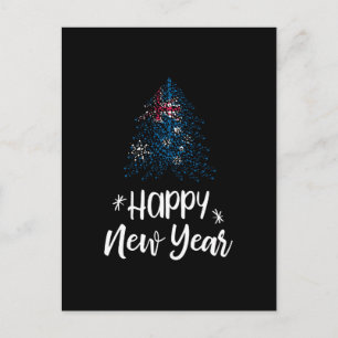 Frohes Weihnachtsbaum mit australischer Flagge Feiertagspostkarte