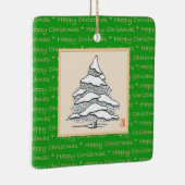 Frohes Weihnachtsbaum Platz Keramik Ornament (Rechts)