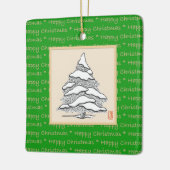 Frohes Weihnachtsbaum Platz Keramik Ornament (Links)