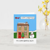 Frohes Weihnachtsfest im Haus Karte (Gelbe Blume)