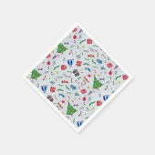 Frohes Weihnachtsfest Muster Serviette (Ecke)