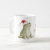 Frohes Weihnachtsfrosch Kaffeetasse (Vorderseite Links)