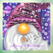 Frohes Weihnachtsgenom in Lila-Hat-Fensterklammer Fensteraufkleber (Blatt 3)