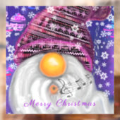 Frohes Weihnachtsgenom in Lila-Hat-Fensterklammer Fensteraufkleber (Blatt 2)