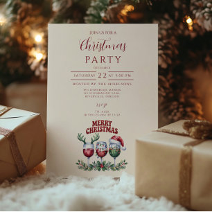 Frohes Wein-Weihnachten Einladung