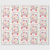 Frohes Whitepaper zum Jahrestag Geschenkpapier (Flach)