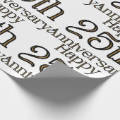 Frohes Wrapping Paper zum 25. Jahrestag Geschenkpapier (Ecke)