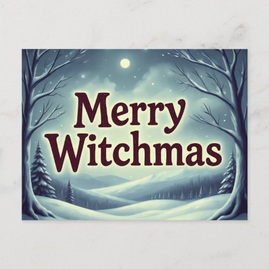 FroheWitchmas  Feiertagspostkarte (Vorderseite)