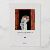 Frohfoil Frohfoil Frohes Neujahrskarte Folien Feiertagskarte (Rückseite)