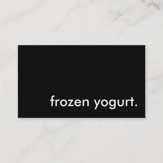 Frohjoghurt. Visitenkarte (Vorderseite)