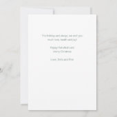 Fröhlich Alles Glücklich Immer Winterbäume Flach Feiertagskarte (Rückseite)