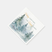 Fröhlich Alles Glücklich Immer Winterbäume Serviette (Ecke)