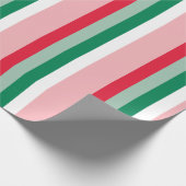 Fröhlich alles glückliche immer festliche Streifen Geschenkpapier (Ecke)