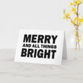 Fröhlich & Alles Hell | Weihnachtskarte Karte (Gelbe Blume)