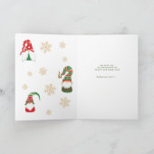 Fröhlich alles niedliche Gnome Urlaubskarte Karte (Innenseite)