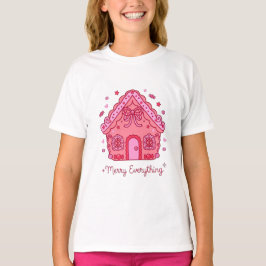 Fröhlich Alles Rosa Lebkuchenhäuschen Süßigkeiten  T-Shirt