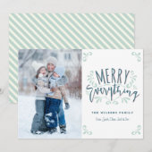 Fröhlich alles Trendy Foto-Gruß Feiertagskarte (Vorne/Hinten)